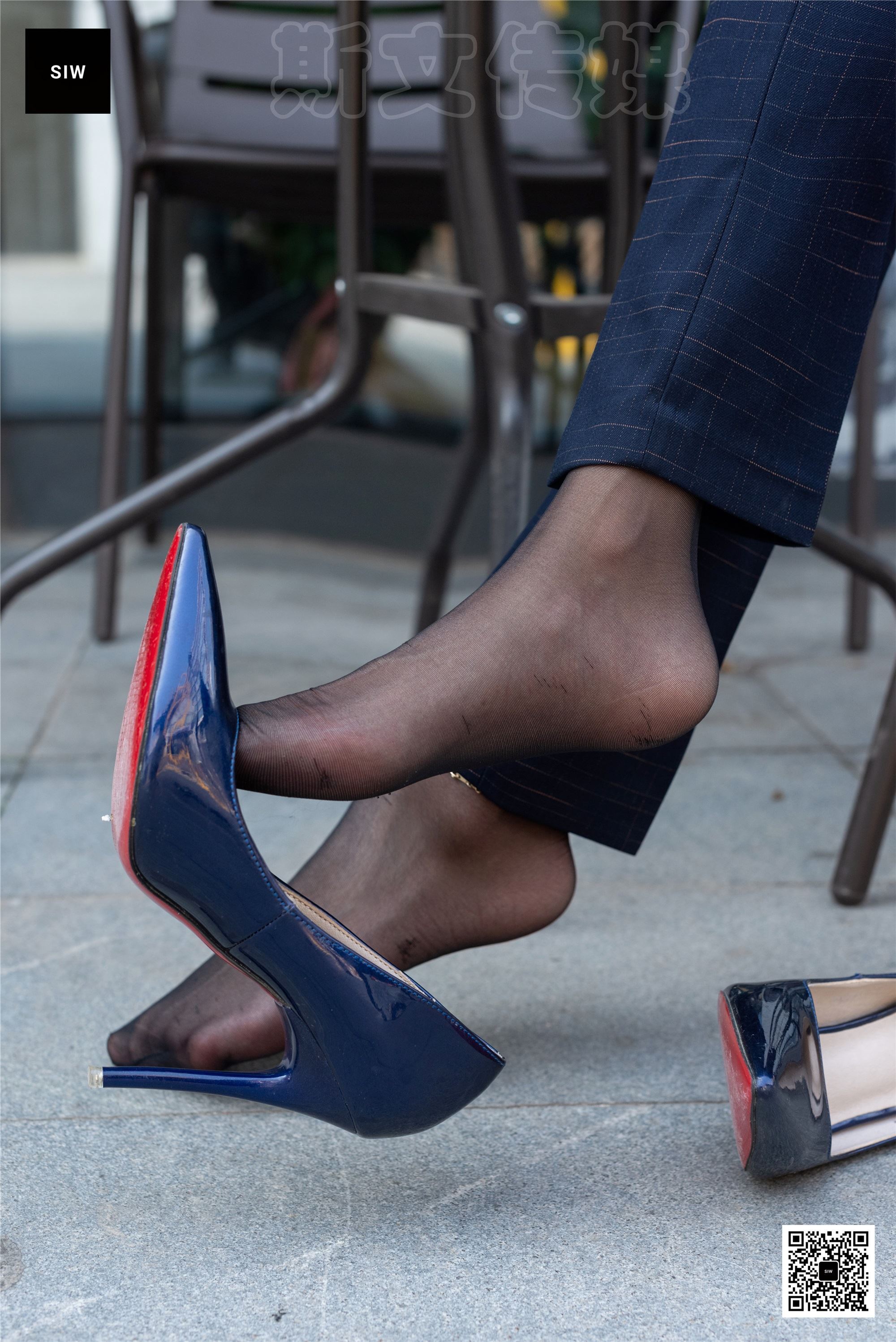 SIW斯文传媒 061 秋冬厚毛呢方格制服优雅修身西装套（蓉儿）